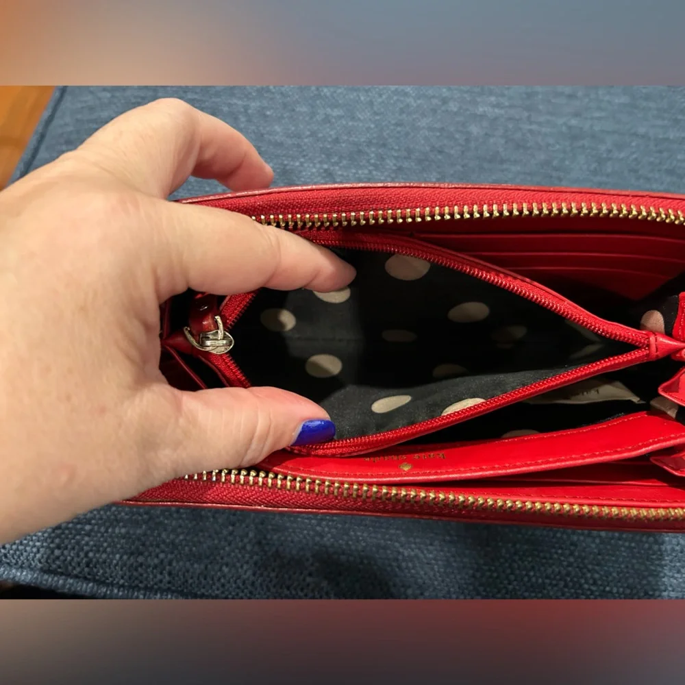 Kate Spade Glossy Red Wallet